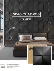 S040 CUADROS BLACK